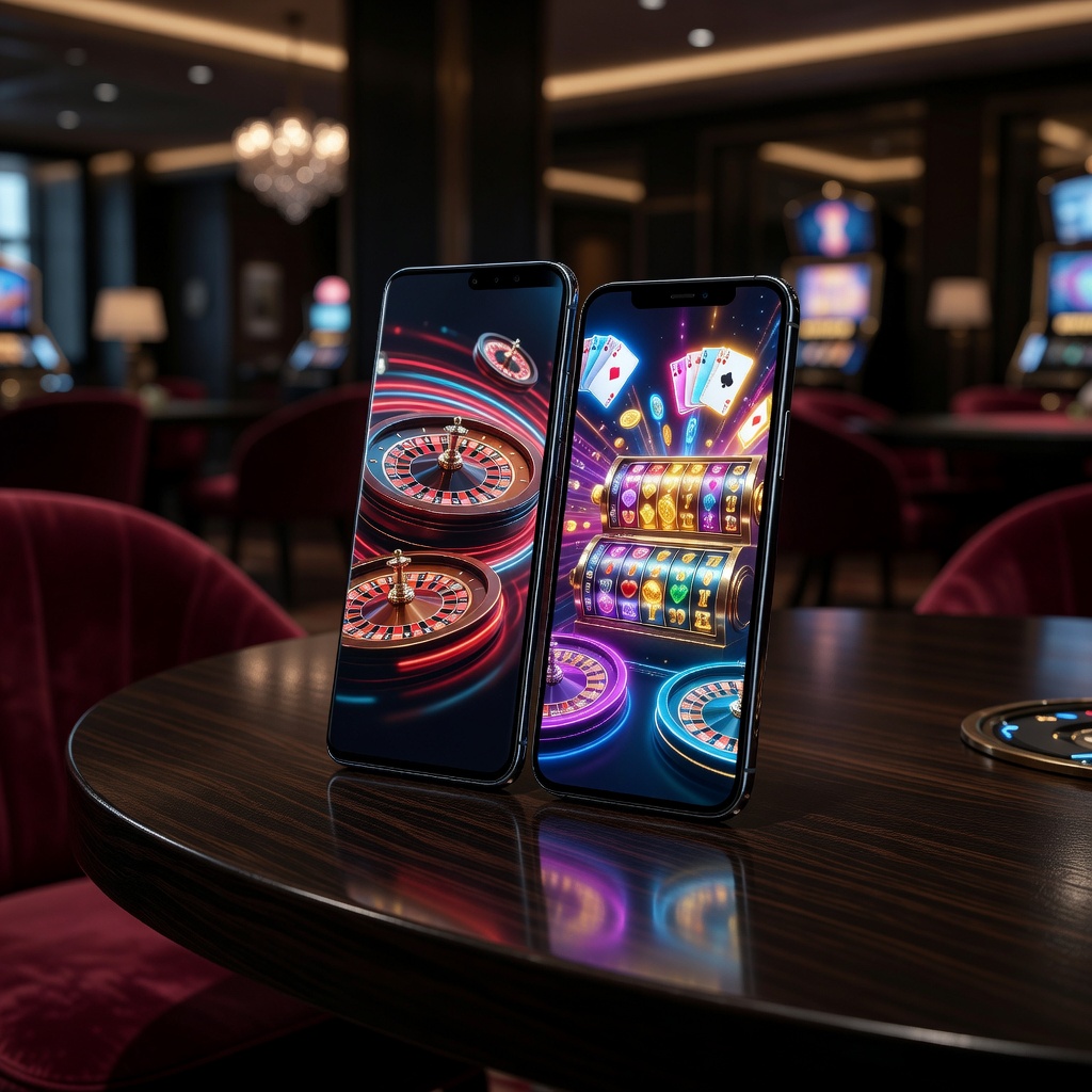Casino móvil Android e iPhone con apps de juego en pantalla